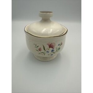 Sangostone 3458 Spring Love Sugar Bowl With Lid‎ Stoneware Oven Dishwasher Safe